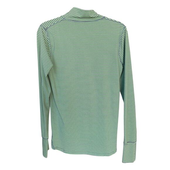 GapFit Women's Green + Gray Stripe Half-Zip Running Pullover Size Medium - Picture 6 of 6